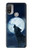 S3693 Grim White Wolf Full Moon Case For Motorola Moto E20,E30,E40