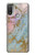 S3717 Rose Gold Blue Pastel Marble Graphic Printed Case For Motorola Moto E20,E30,E40