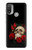 S3753 Dark Gothic Goth Skull Roses Case For Motorola Moto E20,E30,E40