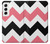 S1849 Pink Black Chevron Zigzag Case For Samsung Galaxy S22
