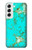 S2377 Turquoise Gemstone Texture Graphic Printed Case For Samsung Galaxy S22