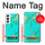S2377 Turquoise Gemstone Texture Graphic Printed Case For Samsung Galaxy S22
