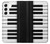 S3078 Black and White Piano Keyboard Case For Samsung Galaxy S22