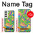 S3273 Flower Line Art Pattern Case For Samsung Galaxy S22