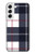 S3452 Plaid Fabric Pattern Case For Samsung Galaxy S22
