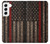 S3804 Fire Fighter Metal Red Line Flag Graphic Case For Samsung Galaxy S22