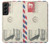 S3551 Vintage Airmail Envelope Art Case For Samsung Galaxy S22 Plus