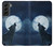 S3693 Grim White Wolf Full Moon Case For Samsung Galaxy S22 Plus