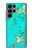 S2377 Turquoise Gemstone Texture Graphic Printed Case For Samsung Galaxy S22 Ultra