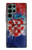 S3313 Croatia Flag Vintage Football Graphic Case For Samsung Galaxy S22 Ultra
