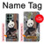 S3793 Cute Baby Panda Snow Painting Case For Samsung Galaxy S22 Ultra