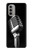 S1672 Retro Microphone Jazz Music Case For Motorola Moto G51 5G