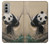S2210 Panda Fluffy Art Painting Case For Motorola Moto G51 5G