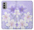 S2361 Purple White Flowers Case For Motorola Moto G51 5G
