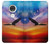 S3841 Bald Eagle Flying Colorful Sky Case For Motorola Moto G7, Moto G7 Plus