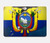 S3020 Ecuador Flag Hard Case For MacBook Pro 14 M1,M2,M3 (2021,2023) - A2442, A2779, A2992, A2918