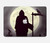 S3262 Grim Reaper Night Moon Cemetery Hard Case For MacBook Pro 14 M1-M5 A2442,A2779,A2992,A2918,A3112,A3185,A3401,A3434,A3112