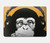 S2324 Funny Monkey with Headphone Pop Music Hard Case For MacBook Pro 16 M1,M2,M3,M4 (2021,2024) - A3403, A3186, A2991, A2780, A2485