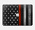 S3472 Firefighter Thin Red Line Flag Hard Case For MacBook Pro 16 M1,M2 (2021,2023) - A2485, A2780