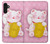 S3025 Pink Maneki Neko Lucky Cat Case For Samsung Galaxy A13 4G