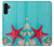 S3428 Aqua Wood Starfish Shell Case For Samsung Galaxy A13 4G
