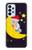 S2849 Cute Sleepy Owl Moon Night Case For Samsung Galaxy A23