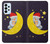 S2849 Cute Sleepy Owl Moon Night Case For Samsung Galaxy A23