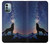 S3555 Wolf Howling Million Star Case For Nokia G11, G21