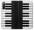 S3078 Black and White Piano Keyboard Case For Sony Xperia 10 IV