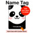 S2662 Cute Panda Cartoon Hard Case For iPad Air (2020, 2022), Air 11 (2024,2025,2026), Pro 11 (2022)