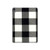 S2842 Black and White Buffalo Check Pattern Hard Case For iPad Air (2020, 2022), Air 11 (2024,2025,2026), Pro 11 (2022)