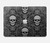 S2371 Skull Vintage Monochrome Pattern Hard Case For MacBook Air 13″ (2022,2025) - A2681, A3113, A3240