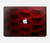 S2879 Red Arowana Fish Scale Hard Case For MacBook Air 13″ (2022,2025) - A2681, A3113, A3240