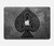 S3446 Black Ace Spade Hard Case For MacBook Air 13″ (2022,2025) - A2681, A3113, A3240