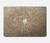 S3466 Gold Rose Pattern Hard Case For MacBook Air 13″ (2022,2025) - A2681, A3113, A3240