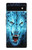 S0752 Blue Fire Grim Wolf Case For Google Pixel 6a