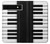 S3078 Black and White Piano Keyboard Case For Google Pixel 6a