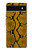 S3365 Yellow Python Skin Graphic Print Case For Google Pixel 6a