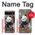 S3793 Cute Baby Panda Snow Painting Case For Google Pixel 6a