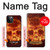 S3881 Fire Skull Case For iPhone 12, iPhone 12 Pro