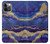 S3906 Navy Blue Purple Marble Case For iPhone 12, iPhone 12 Pro