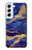 S3906 Navy Blue Purple Marble Case For Samsung Galaxy S22