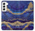 S3906 Navy Blue Purple Marble Case For Samsung Galaxy S22