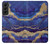 S3906 Navy Blue Purple Marble Case For Samsung Galaxy S22 Plus