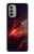 S3897 Red Nebula Space Case For Motorola Moto G51 5G