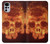 S3881 Fire Skull Case For Motorola Moto G22