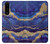 S3906 Navy Blue Purple Marble Case For Sony Xperia 5 III