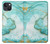 S3399 Green Marble Graphic Print Case For iPhone 14