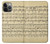 S2504 Vintage Music Sheet Case For iPhone 14 Pro