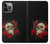 S3753 Dark Gothic Goth Skull Roses Case For iPhone 14 Pro